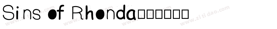 Sins of Rhonda字体转换